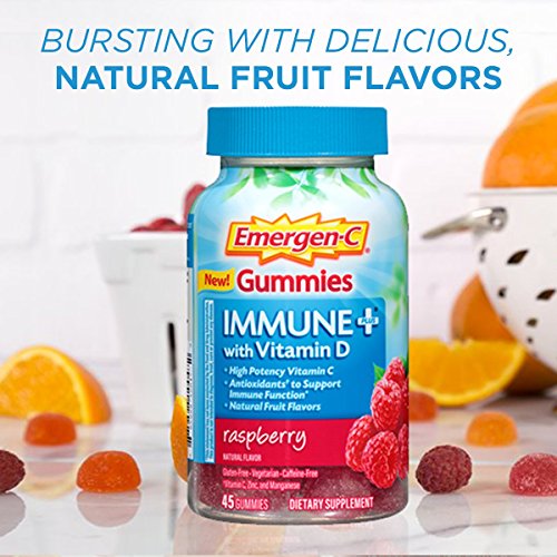 Emergen C Gummies Immune Plus Vitamin D Raspberry Gummies Each