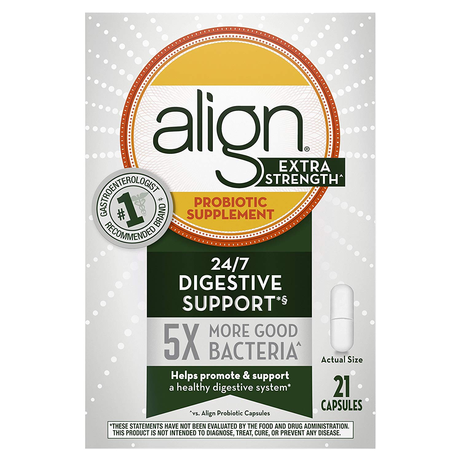 2 Pack Align 5X Extra Strength Probiotic Supplement 21 Capsules Each EBay