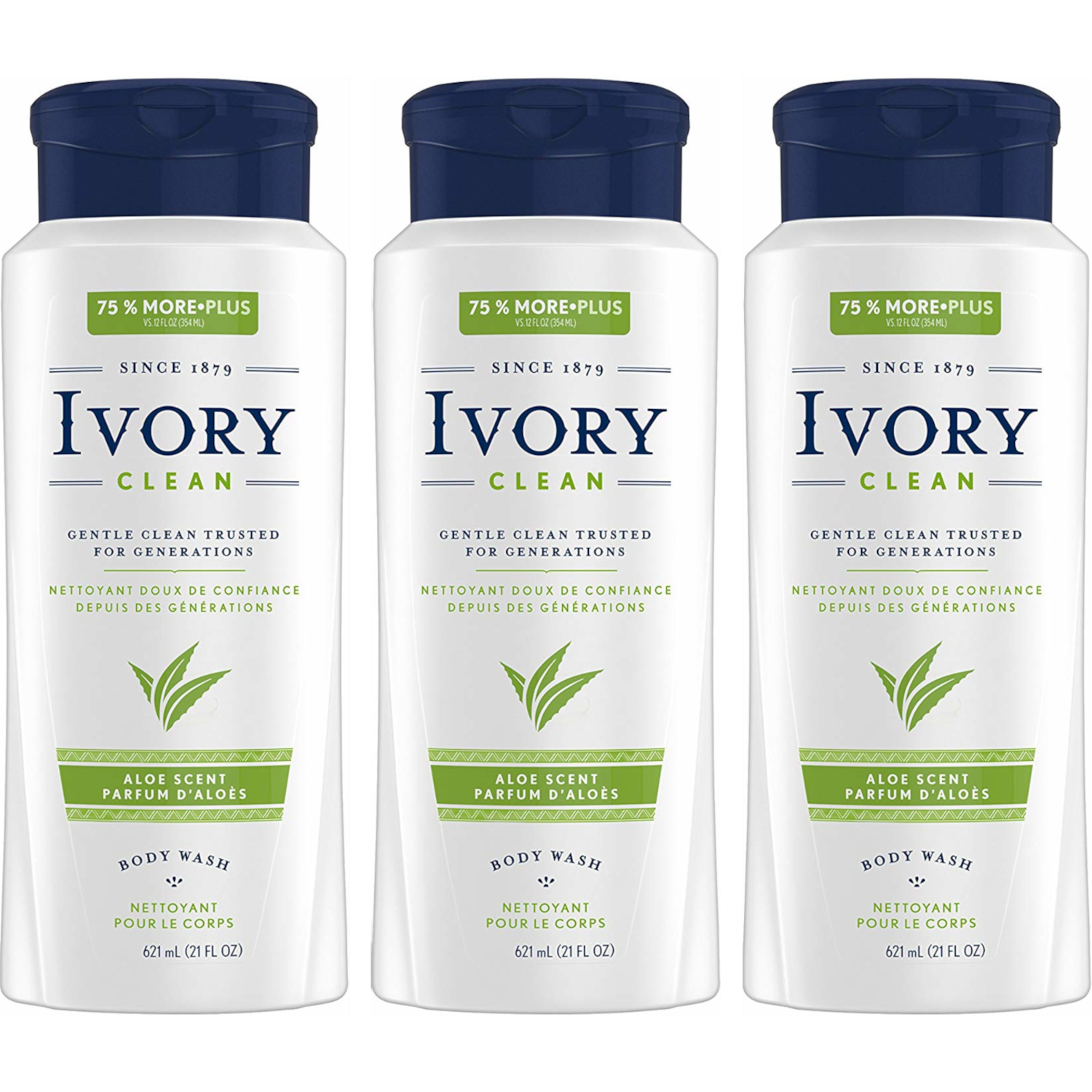 3 Pack Ivory Scented Body Wash Aloe 21Oz Each 37000919841 | eBay