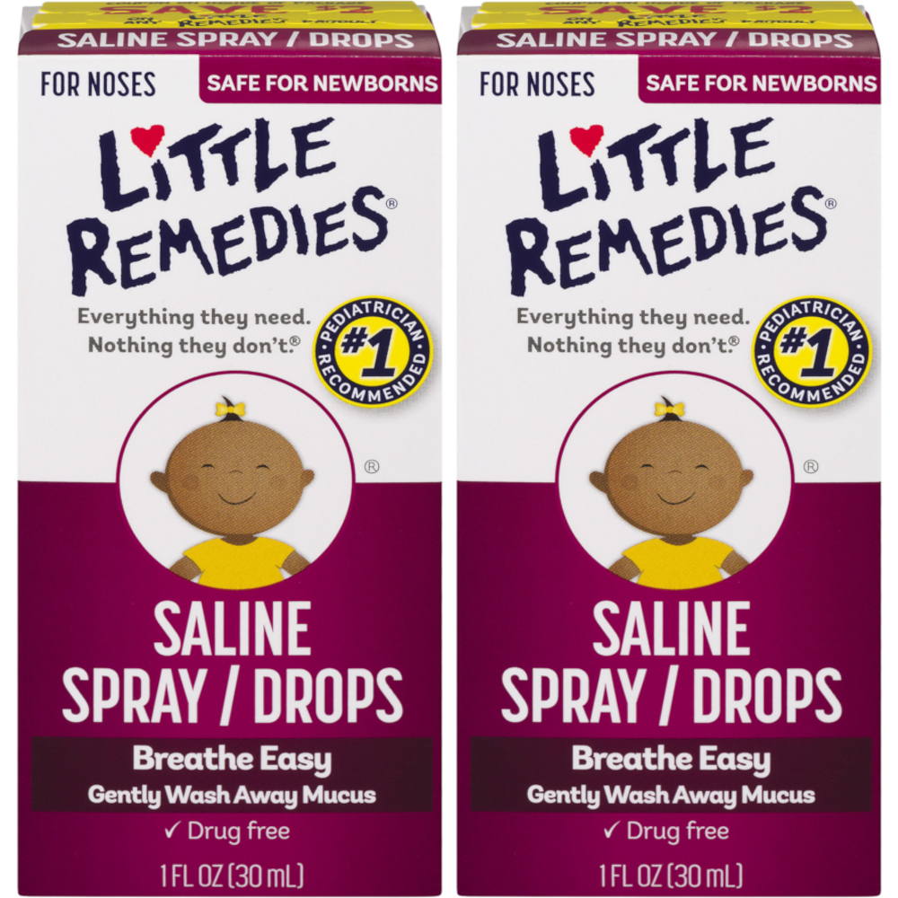 2 Pack Little Remedies Saline Spray Drops For Dry Stuffy Noses 1 Ounce 30 Ml eBay