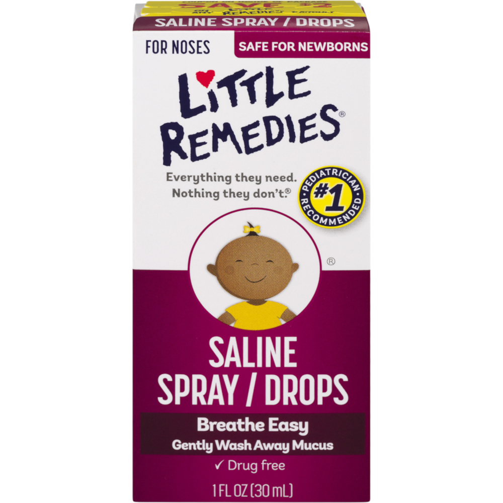 5 Pack Little Remedies Saline Spray Drops For Dry For