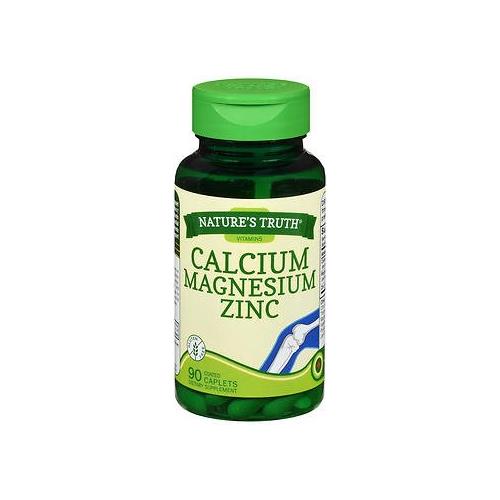 2 Pack Natures Truth Calcium Magnesium Zinc Plus Vitamin D3 Caplets 90 Each