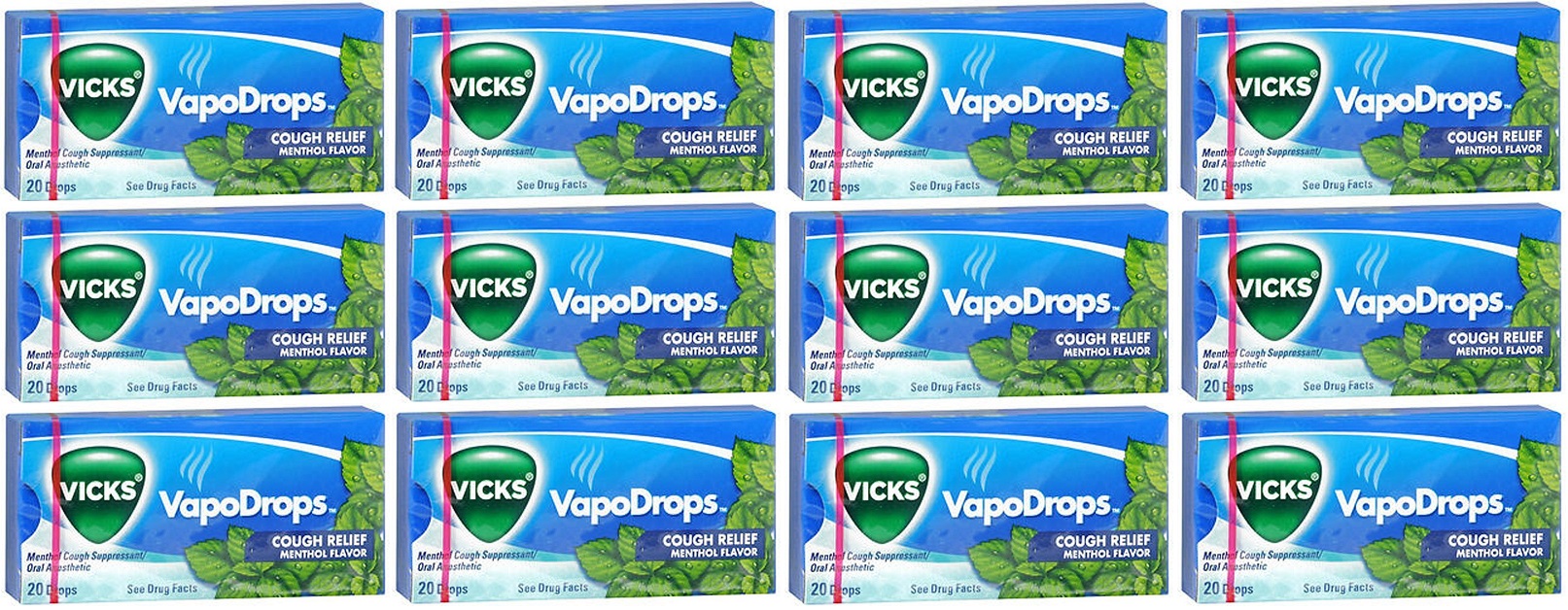 12 Pack Vicks VapoDrops Menthol Cough Drops 20 Count eBay
