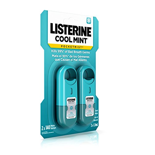 3 Pack Listerine Pocket Mist Cool Mint 7.7ml 2 Count Each 12547339024 ...