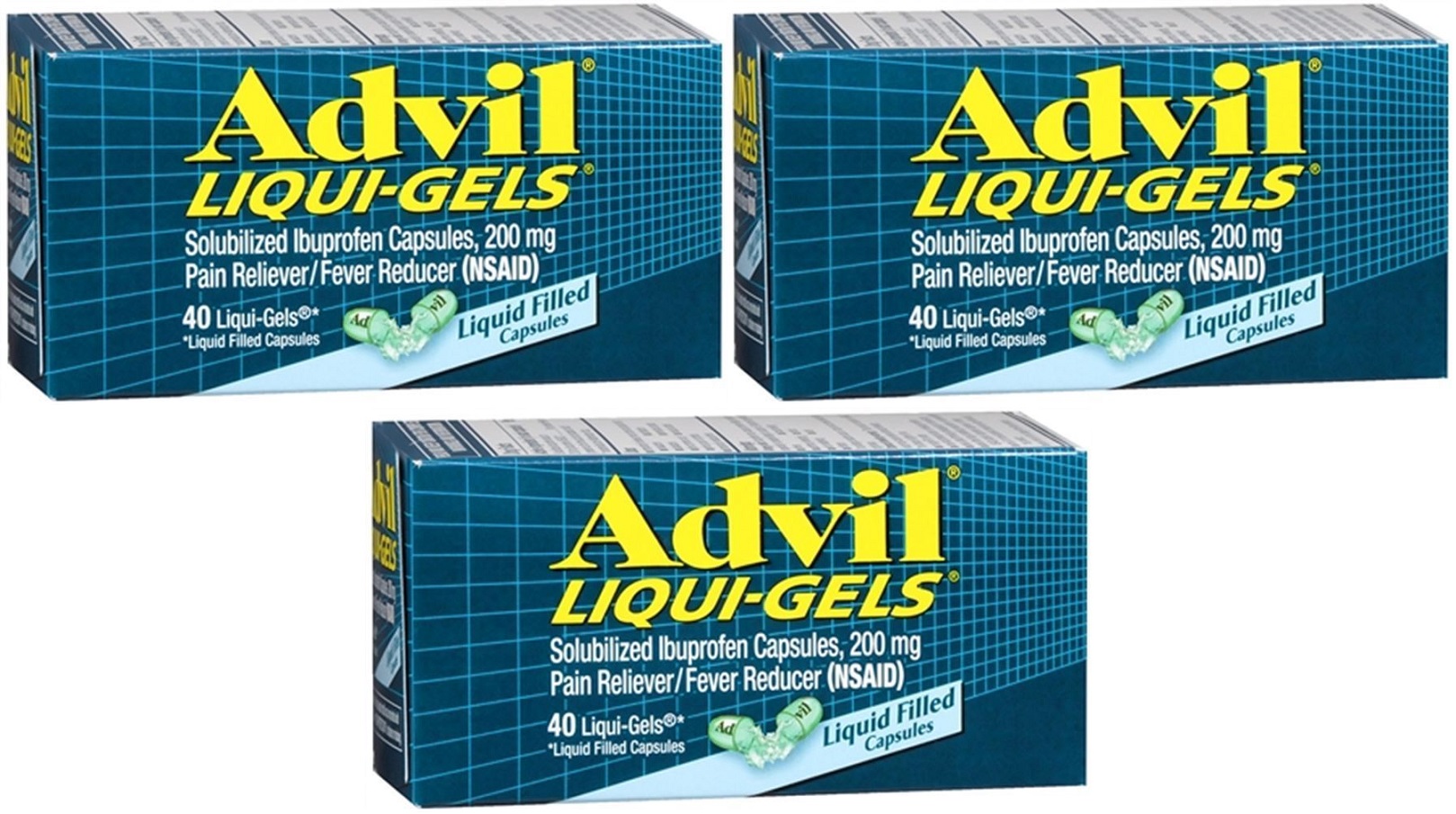 3 Pack Advil Liquid Gels 40Ct 305730169301 eBay
