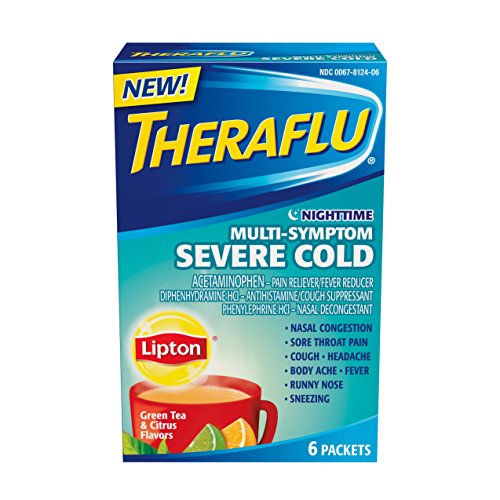 3 Pk Theraflu Severe Cold & Flu Relief Nighttime Multi Symptom Lipton ...