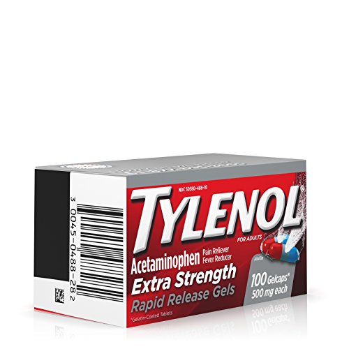 2 Pack Tylenol Acetaminophen Extra Strength Rapid Release Gels 100 Caplets Each 300450488282 eBay