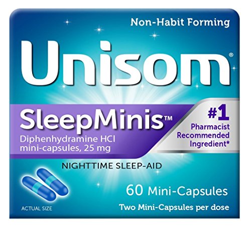 2 Pack Unisom SleepMinis Nighttime Sleep Aid 25MG Capsules 60 Count ...