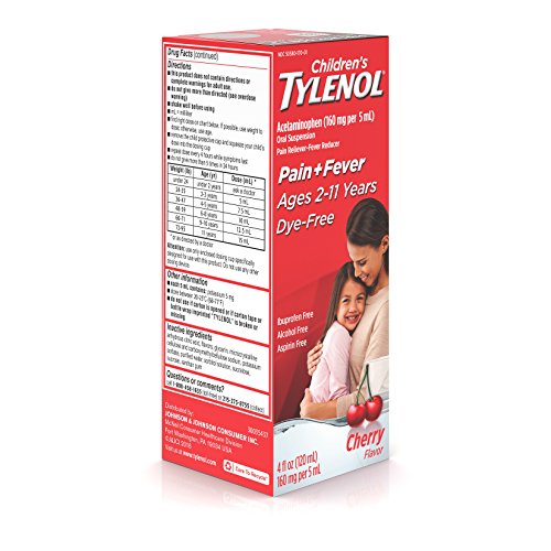 Childrens Tylenol Oral Suspension Dye Free Cherry 4oz Each 300450166043