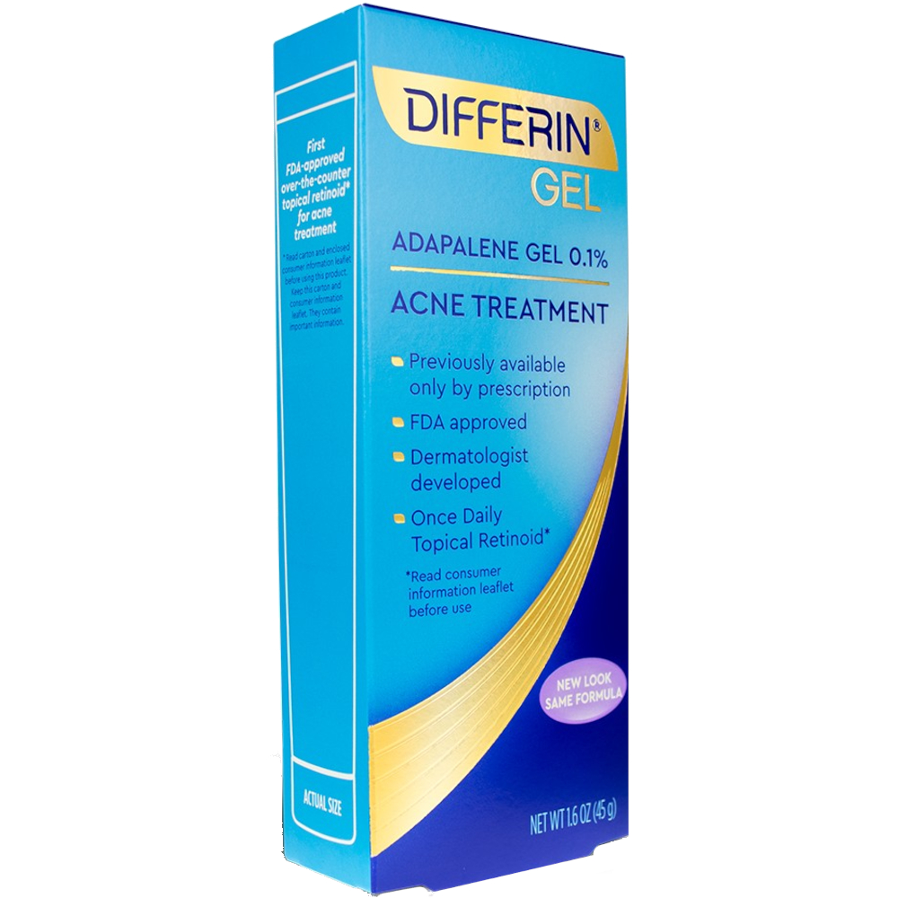 Differin Acne Treatment Gel, Adapalene 0.1% - 1.6 Oz | eBay