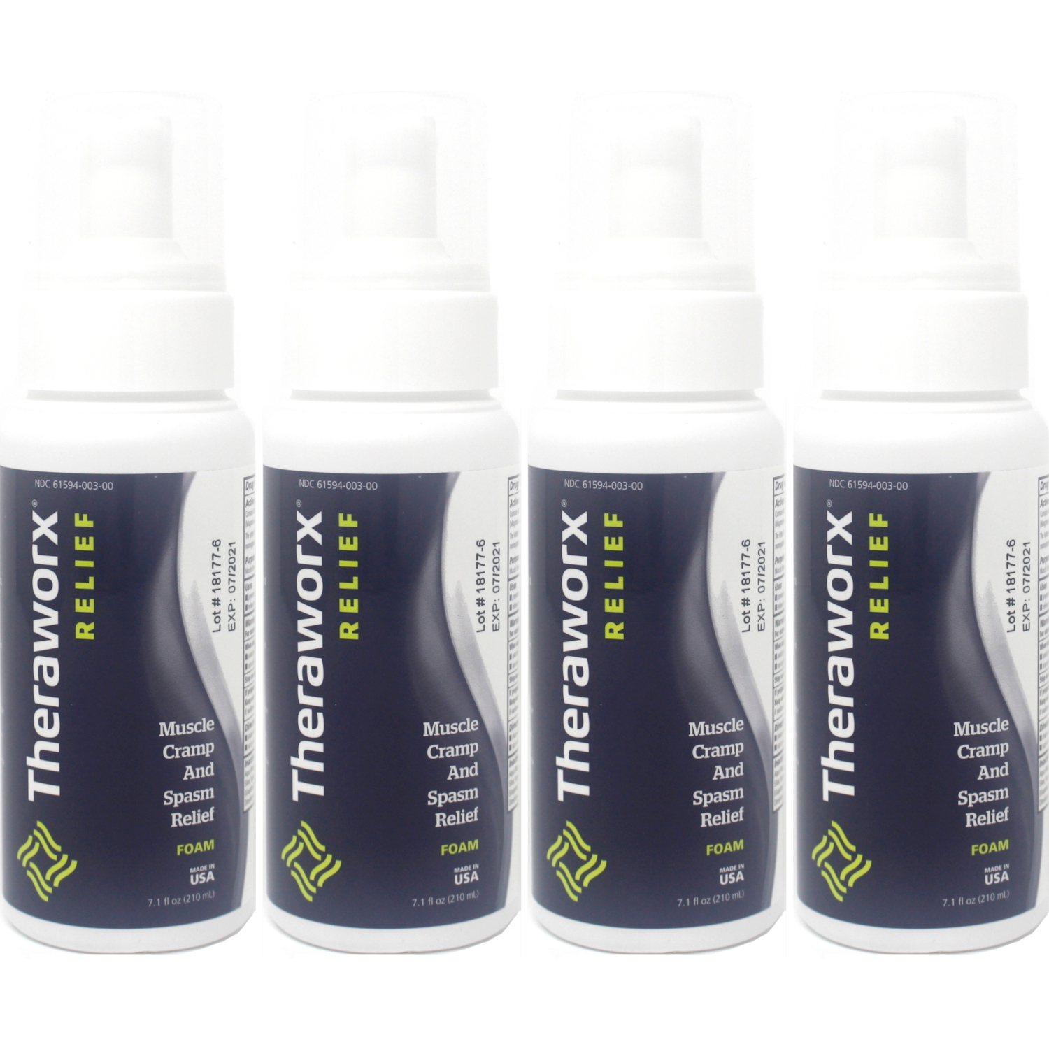 4 Packs Theraworx Relief FastActing Foam Leg Foot Cramps and Muscle 7