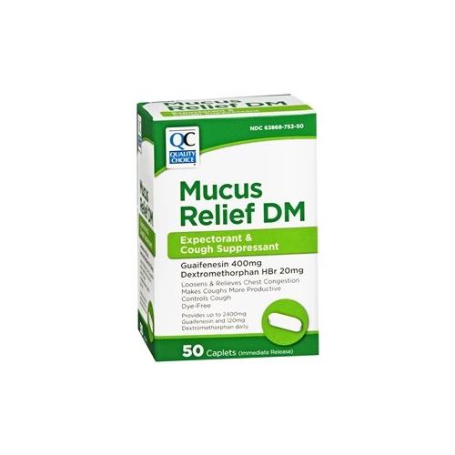 Quality Choice Mucus Relief Dm Cough Suppressant 50 Caplets Each