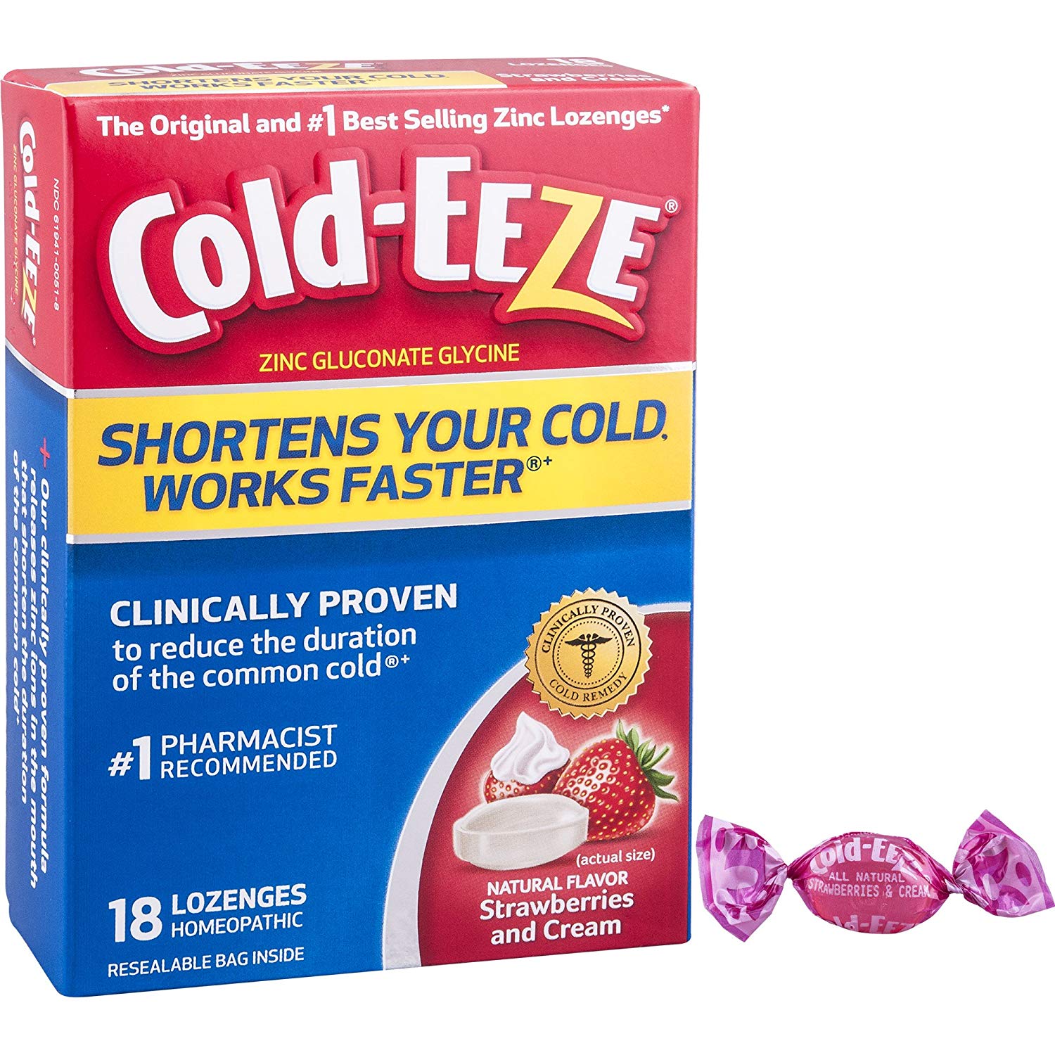 Cold Eeze Cold Remedy Lozenges Strawberries & Cream 18 Count Each eBay