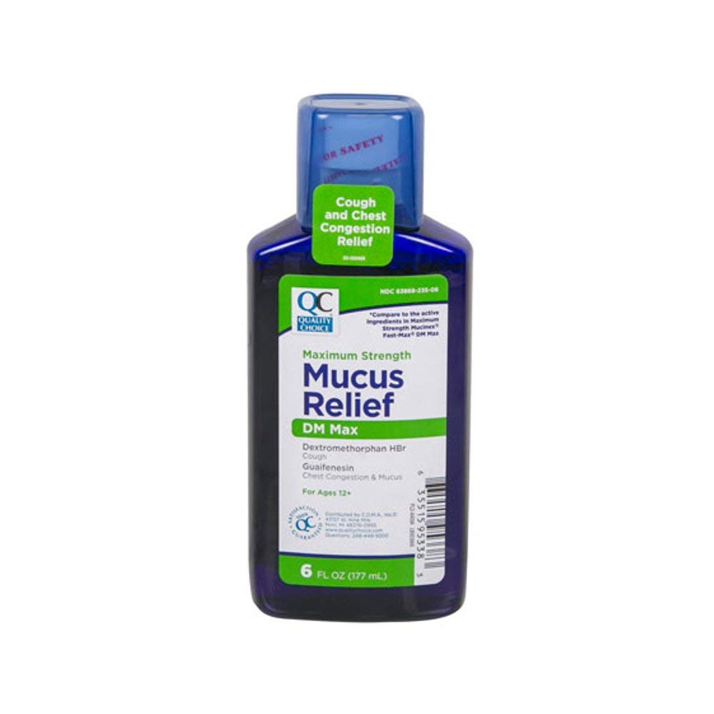 5 Pack Quality Choice Maximum Strength Mucus Relief Dm Max 6 Ounces