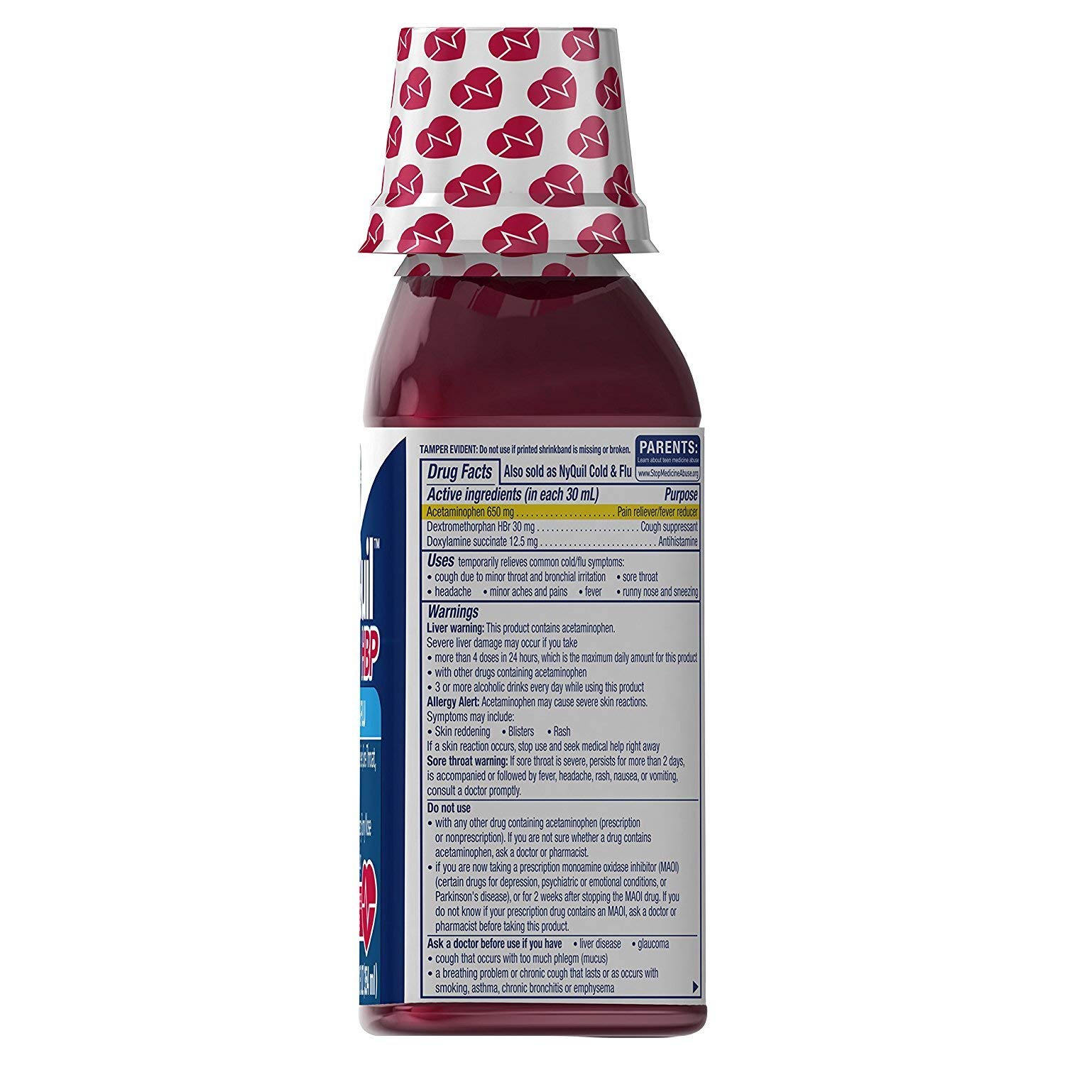 3 Pack Vicks Nyquil Cold & Flu Nighttime Relief High Blood Pressure 12