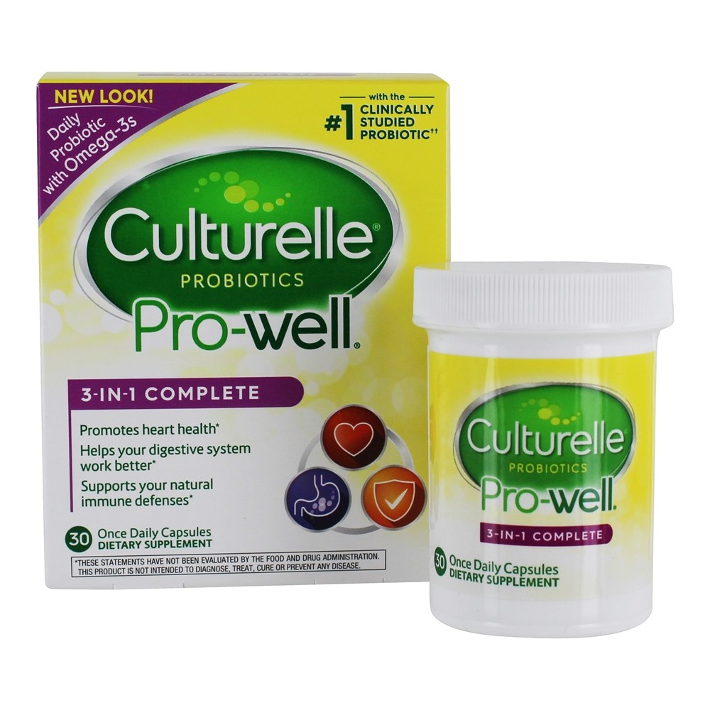 Culturelle Probiotics Pro-Well 3-in-1 Complete Dietary Supplement - 30