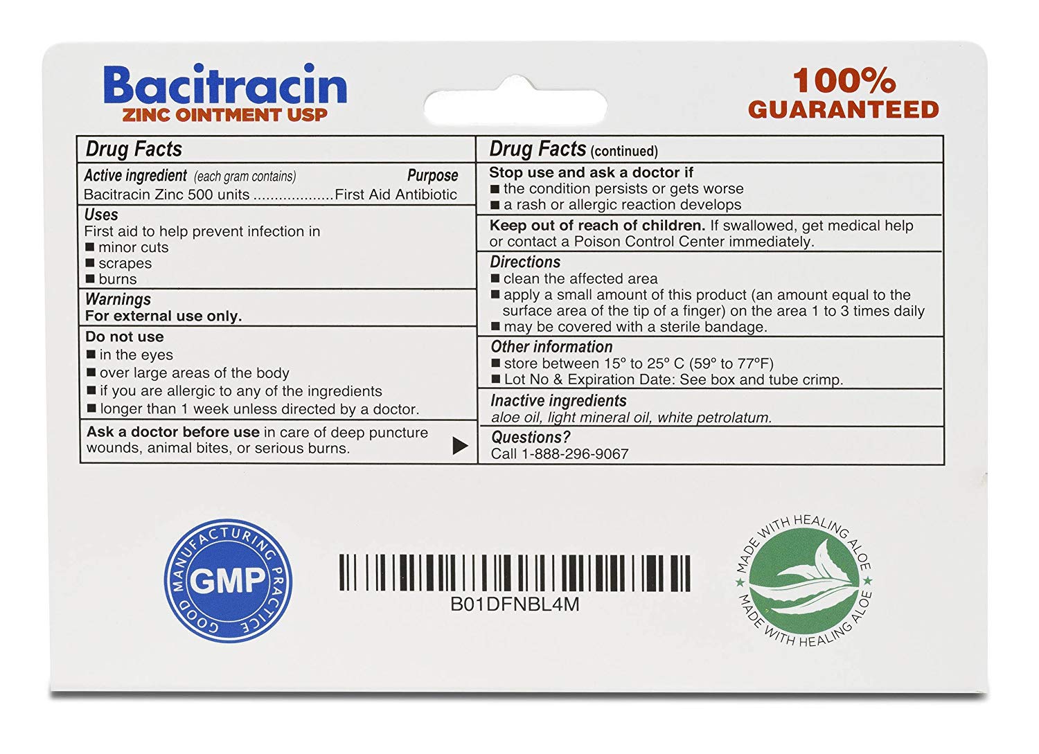 3 Pack Bacitracin Zinc First Aid Antibiotic Ointment 1 oz Tube each
