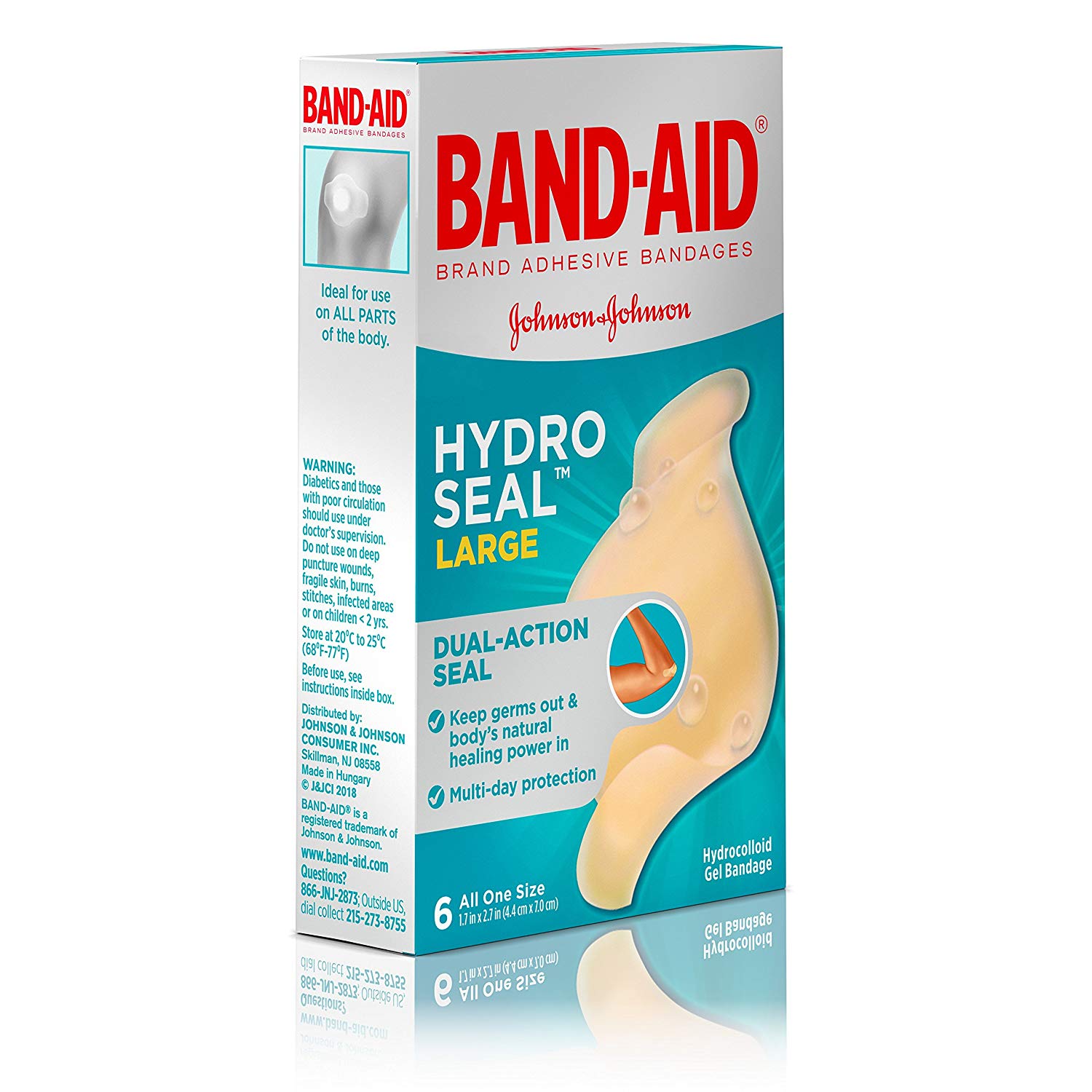 Band Aid Hydro Seal Hydrocolloid Gel Bandage Large 6 Count Each