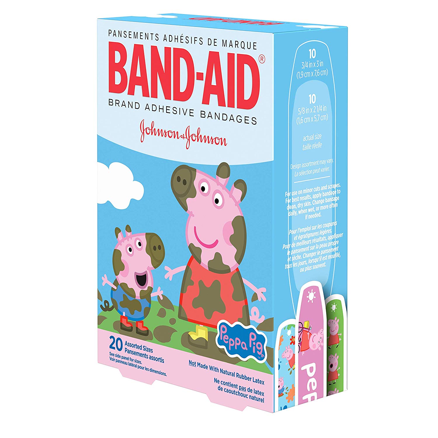 Band Aid Brand Adhesive Bandages Peppa Pig 20 Count Each 381371180561 ...