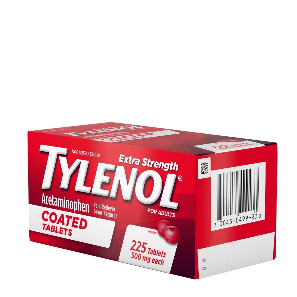 Tylenol extra strength coated tablets 225 ct each 300450499233 ebay