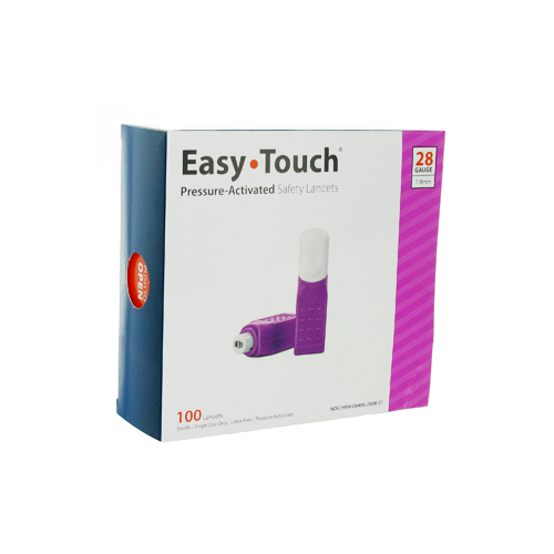 5 Pack Easytouch Pressure Activated Safety Lancets 28 Gauge 100 Count