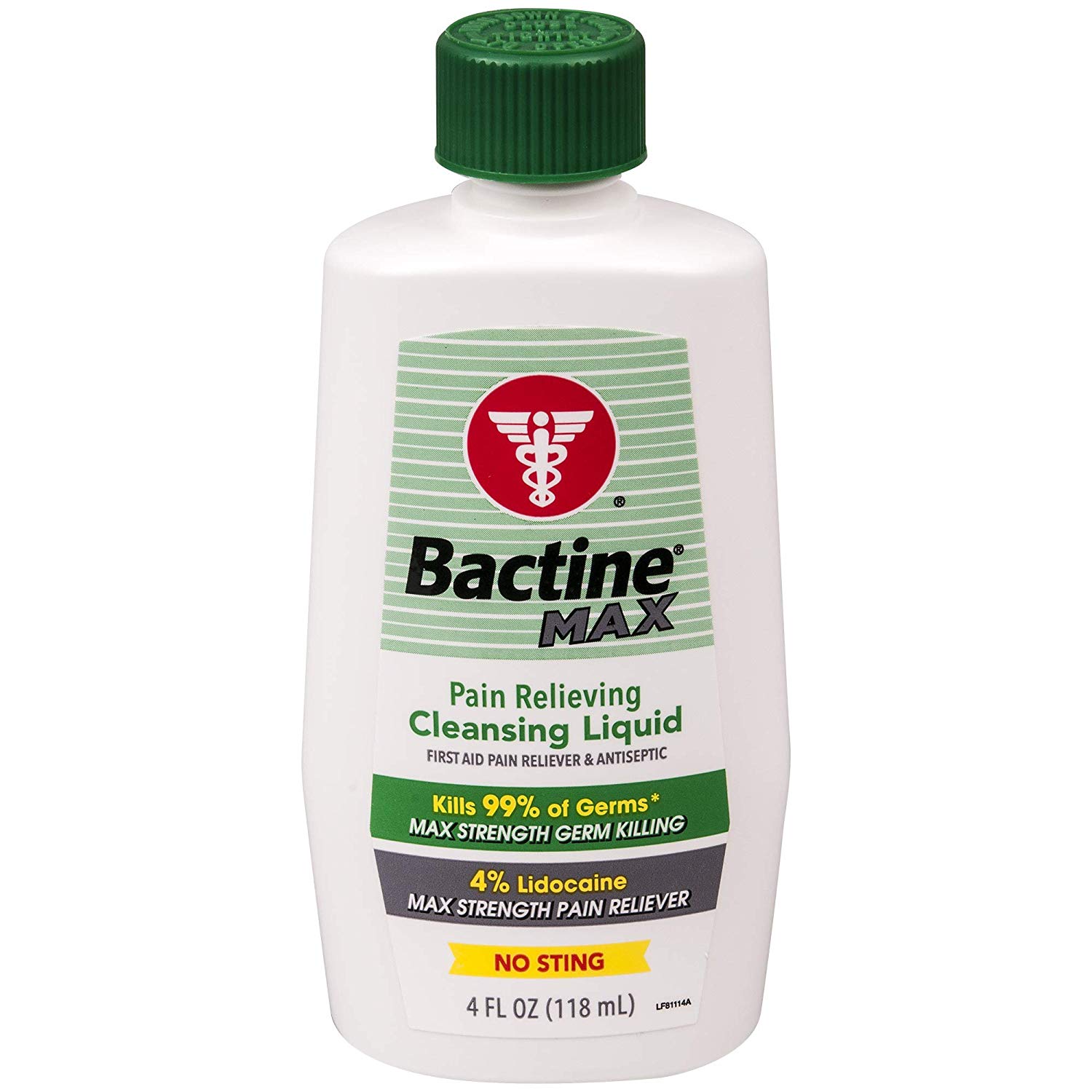 Bactine MAX Pain Relieving Cleansing Liquid with 4 Lidocaine, 4 Ounce