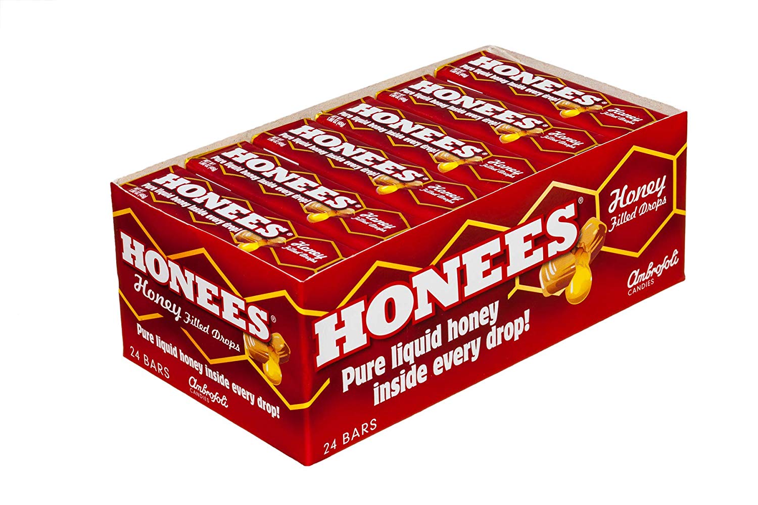 Honees All Natural Honey Filled Drops 24 Packs Of 9 Counts Each