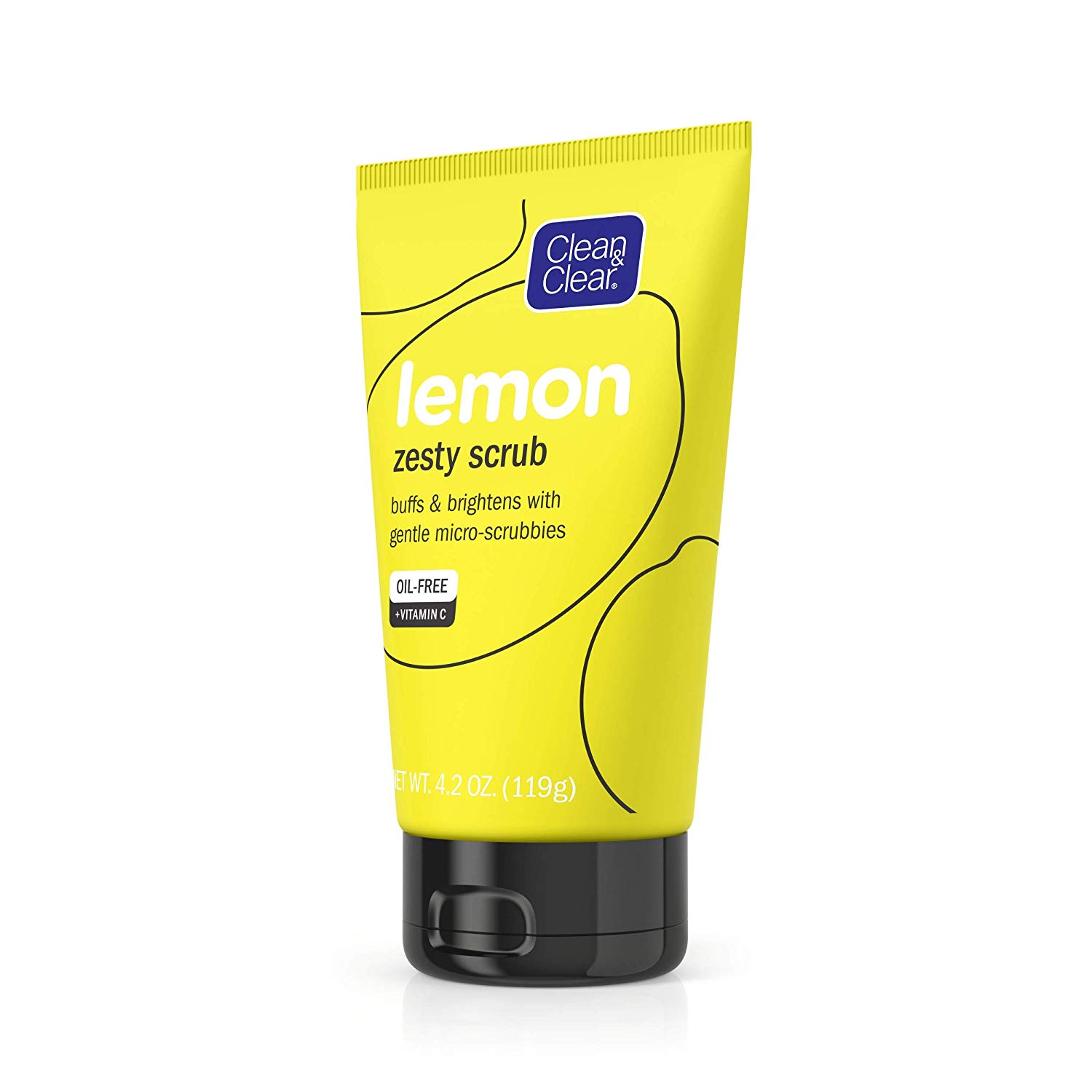 Clean & Clear Lemon Zesty OilFree Face Scrub with Vitamin C 4.2 oz