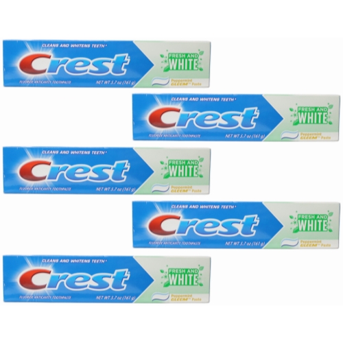 5 pack Crest Fresh and White Toothpaste 5.7 Oz (Formerly Gleem) eBay