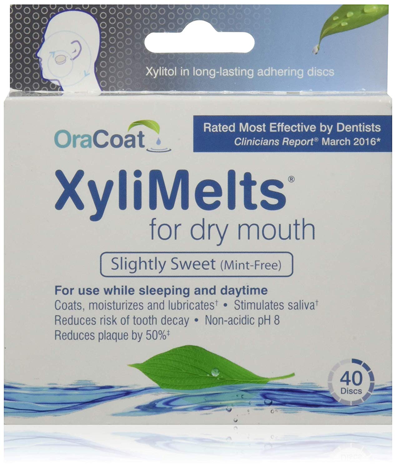 5 pack Oracoat Xylimelts Dry Mouth Mint Free 40 ct 855933000203