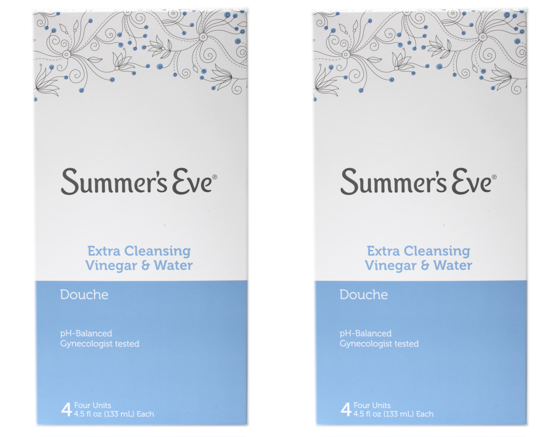 Pack of 2 Summer's Eve Extra Cleansing Vinegar & Water Douche 4 Units 4
