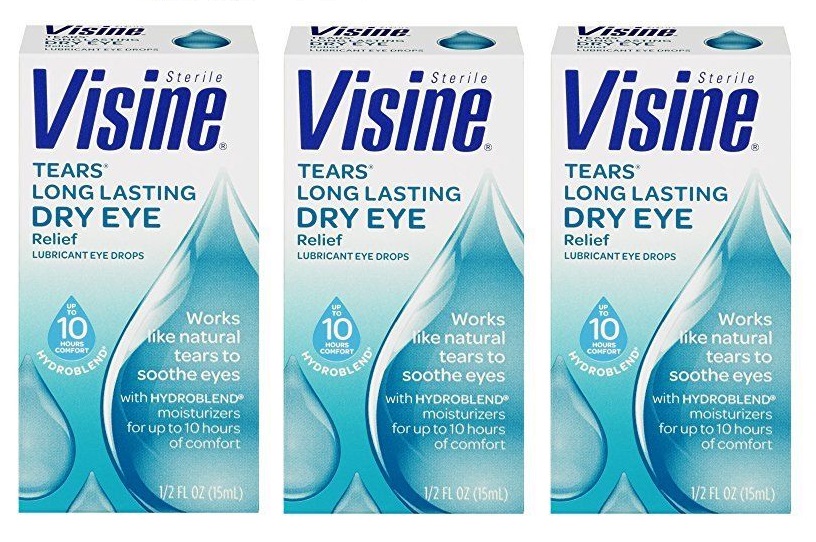 3 Pack Visine Tears Long Lasting Dry Eye Relief Lubricant Eye Drops 050 Oz Each 342002207057 Ebay 