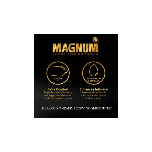 Magnum Ribbed Color Trojan Magnum Ribbed Large Size Lubricated Condoms, 12 ct - Online ...