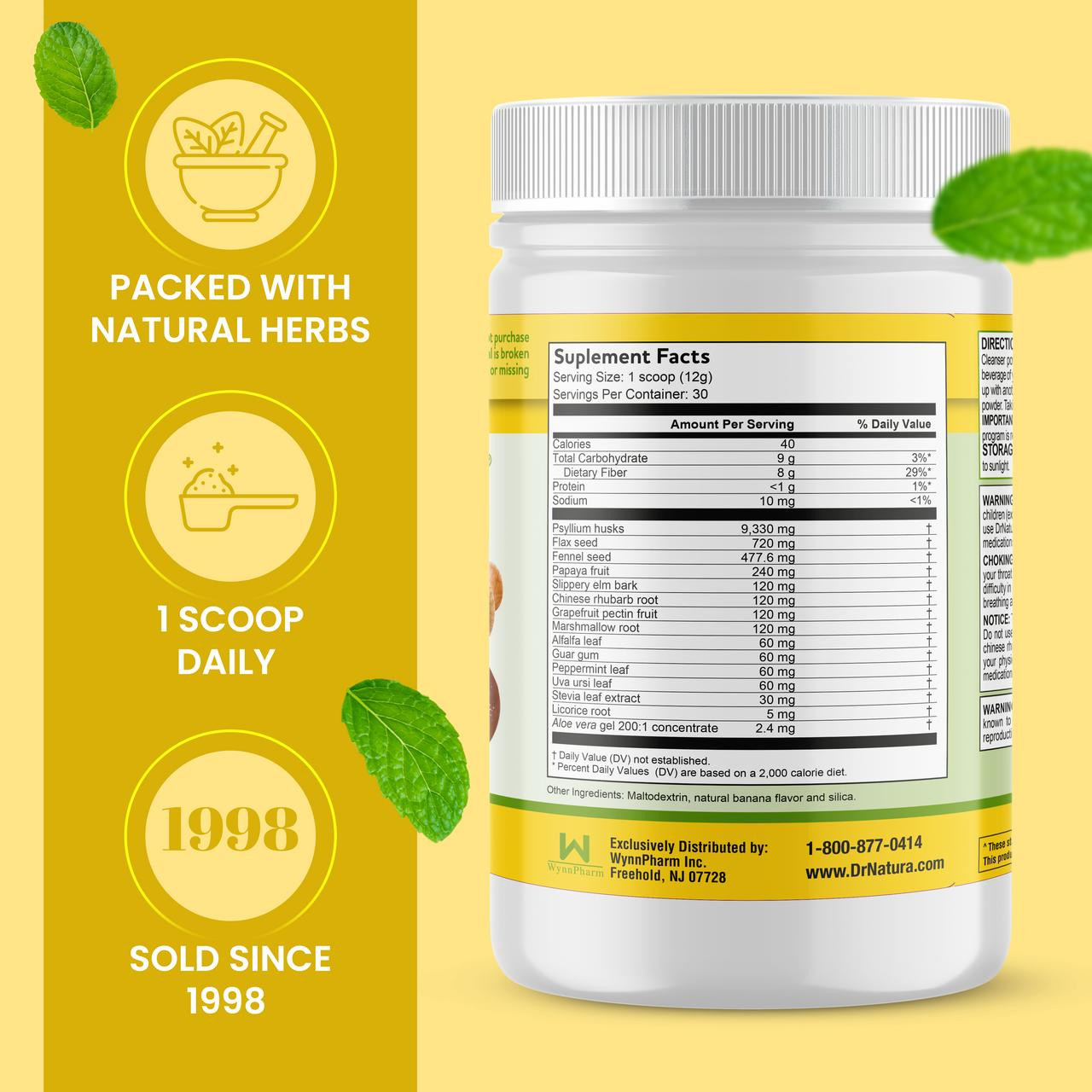 Dr. Natura Colonix Intestinal Cleanser & Supplement Powder 12.7 Oz