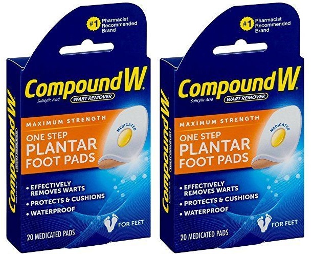 2 Pack Compound W One Step Plantar Foot Pads Effectively Remove Warts - How To Use Compound W Plantar Foot Pads Video