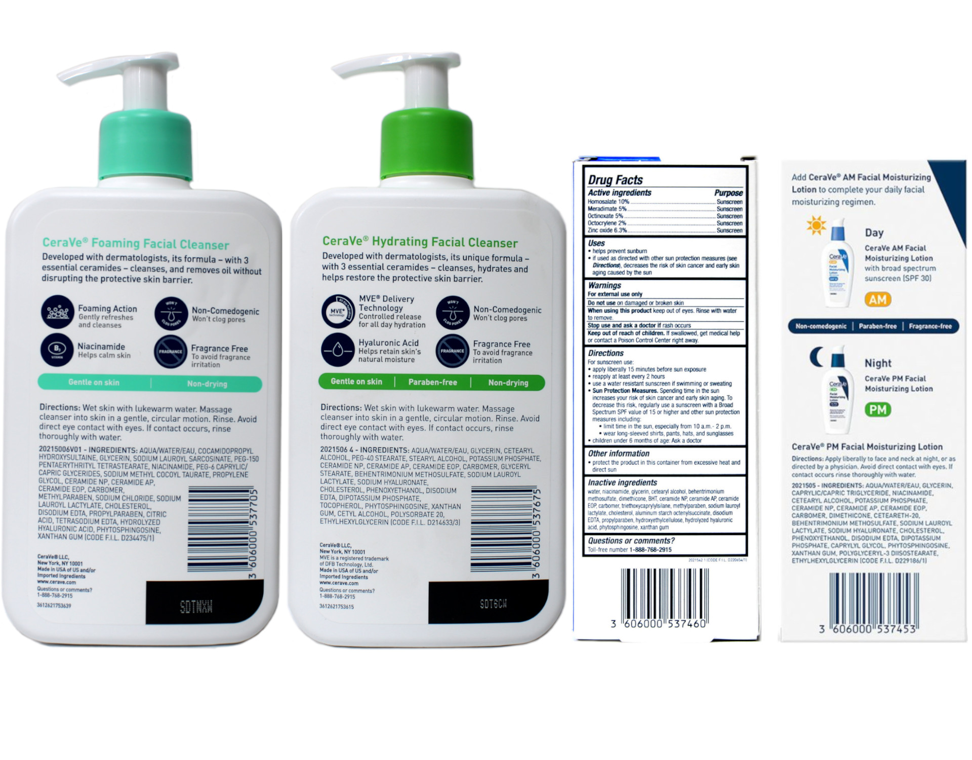 CeraVe Facial Bundle: Hydrating Cleanser, Foaming Cleanser CeraVe Facial Bundle: Hydrating Cleanser, Foaming Cleanser