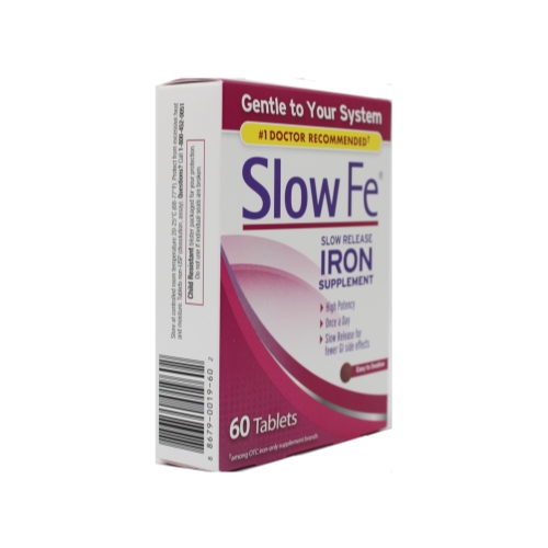 6 Pack Slow Fe Slow Release Iron Supplements High Potency Gentle 60 ...