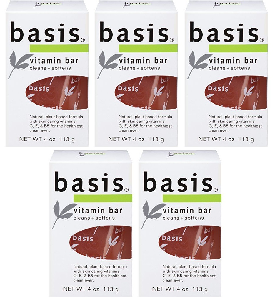 5 Pack Basis Vitamin Bar Soap Cleans Softens 4Oz Each 72140857295 eBay