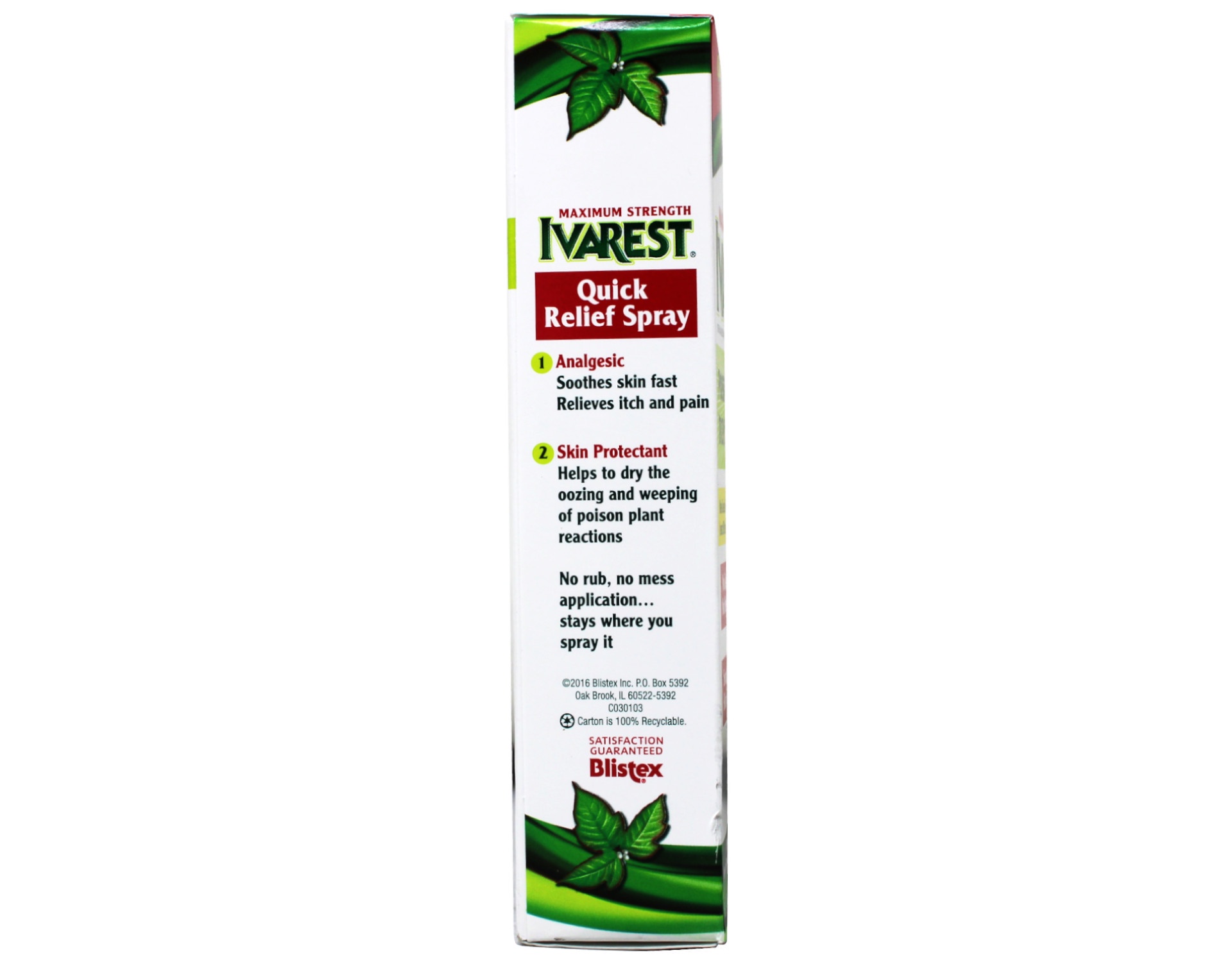 Ivarest Kit Ivarest Maximum Strength Poison Ivy Anti-Itch Spray, Medicated, 3.4 oz ...
