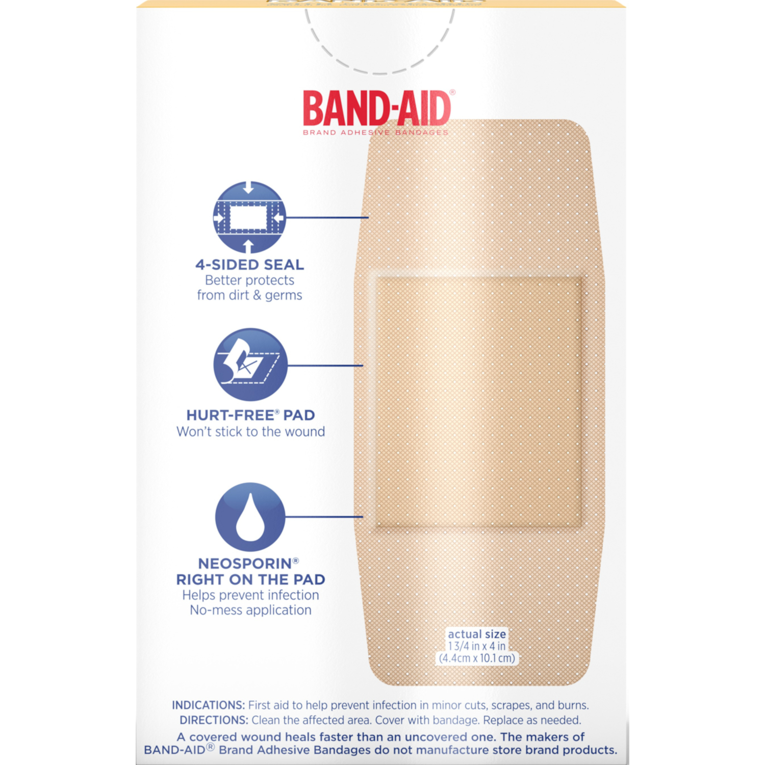 Band Aid Adhesive Bandages Plus Antibiotic Extra Large 8 Count eBay