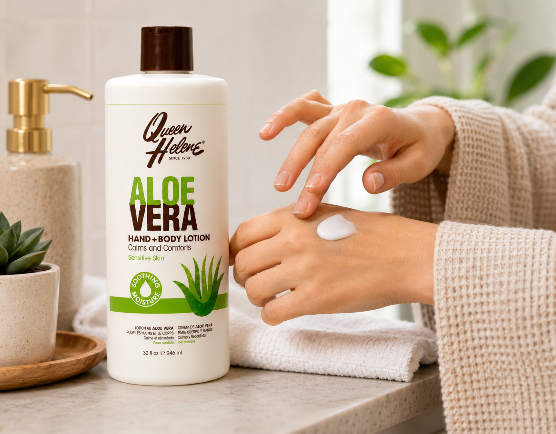 アルソア LOTION & QUEEN SILVER【OPEN SALE】 Queen Helene Aloe Vera Body Lotion 32 fl oz Moisturizing Skin Care