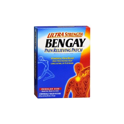 Bengay Pain Relieving Patches Ultra Strength Regular Size 5 Each | eBay