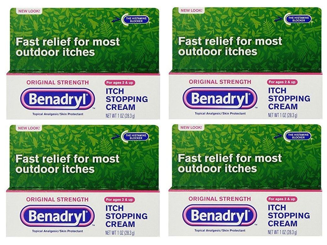 4 Pack Benadryl Itch Stopping Cream Original Strength 1Oz Each | eBay