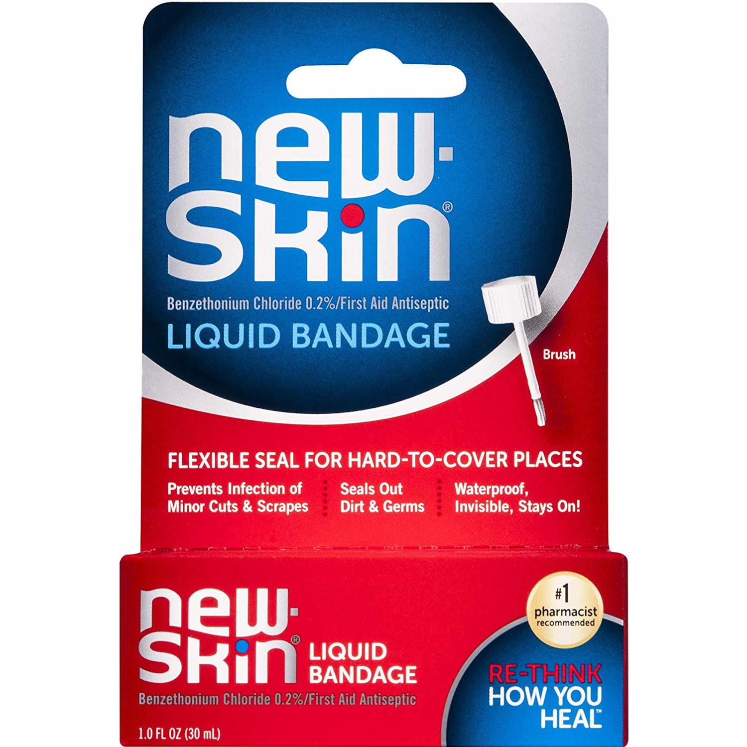 6 Pack New Skin First Aid Antiseptic Liquid Bandage 1 Fl Oz 30 Ml Each