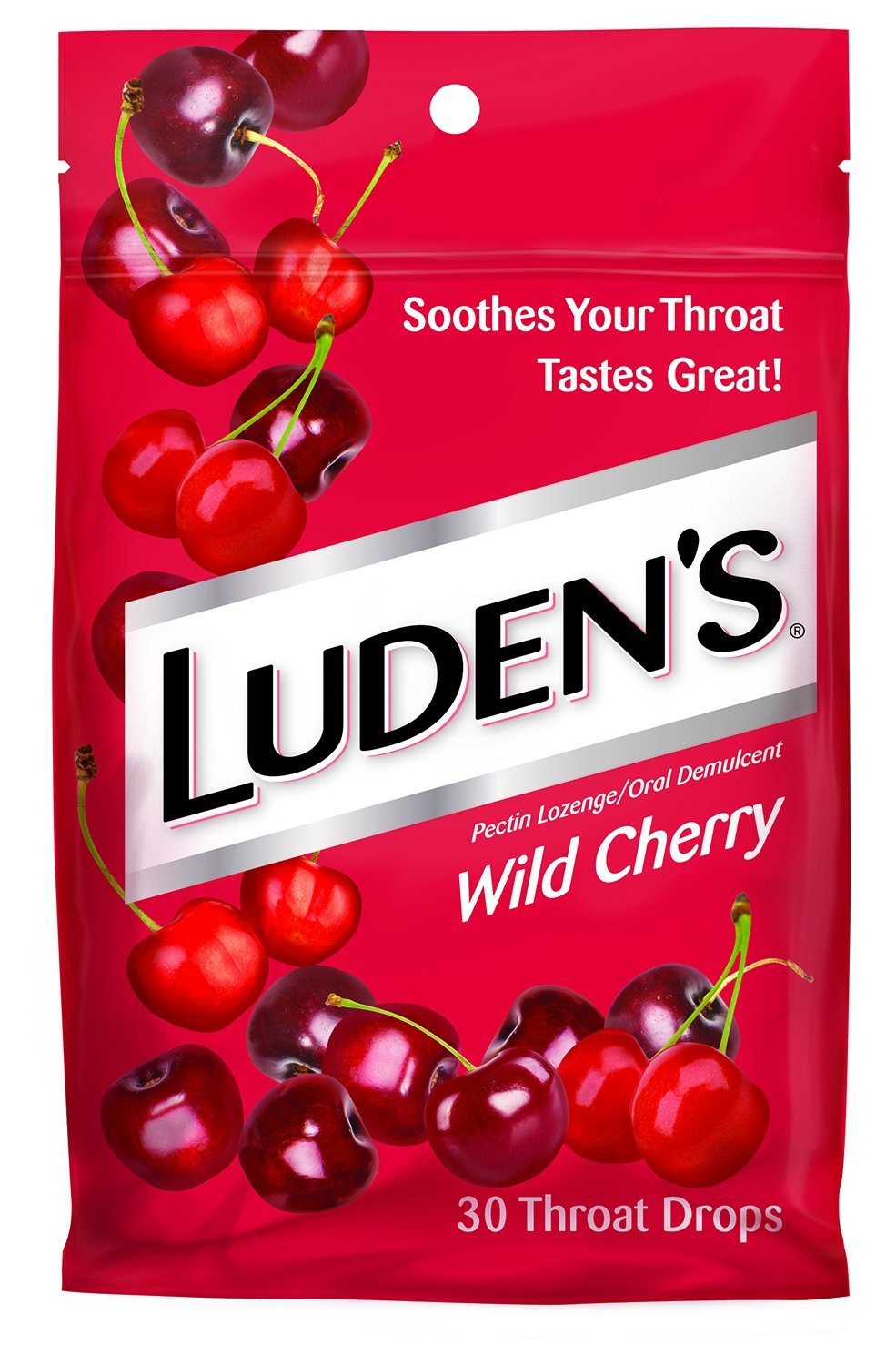 Ludens Wild Cherry Cough Drops Throat Drops 30 Count NEW LOOK! FRESH