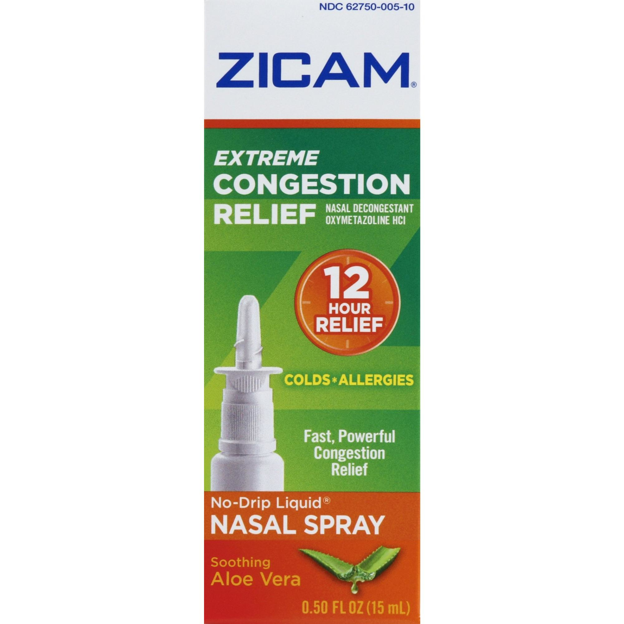 4 Pack Zicam Extreme Congestion Relief Liquid Nasal Spray 050oz Each 