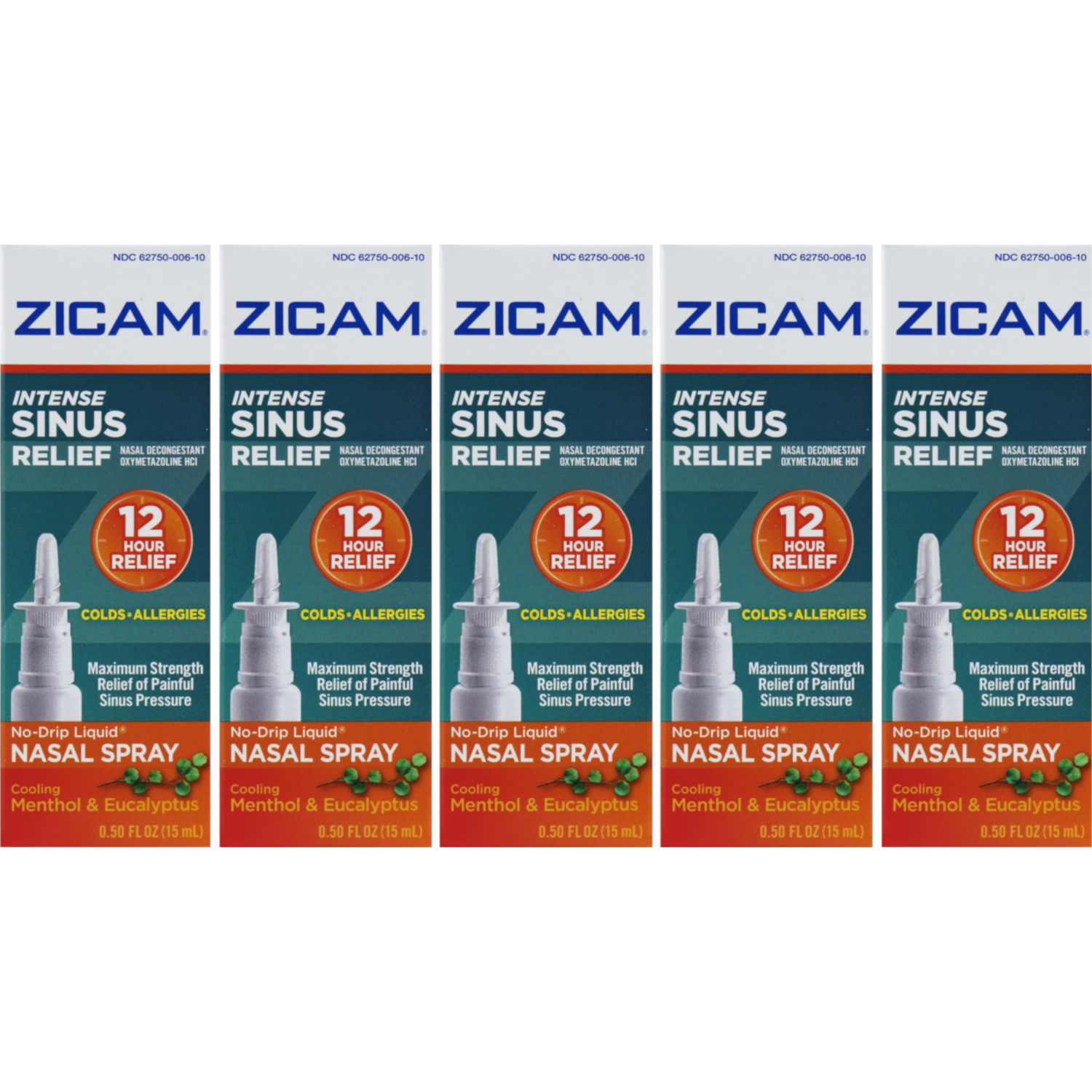 5 Pack Zicam Intense Sinus Relief Liquid Nasal Gel 0.50oz Each eBay