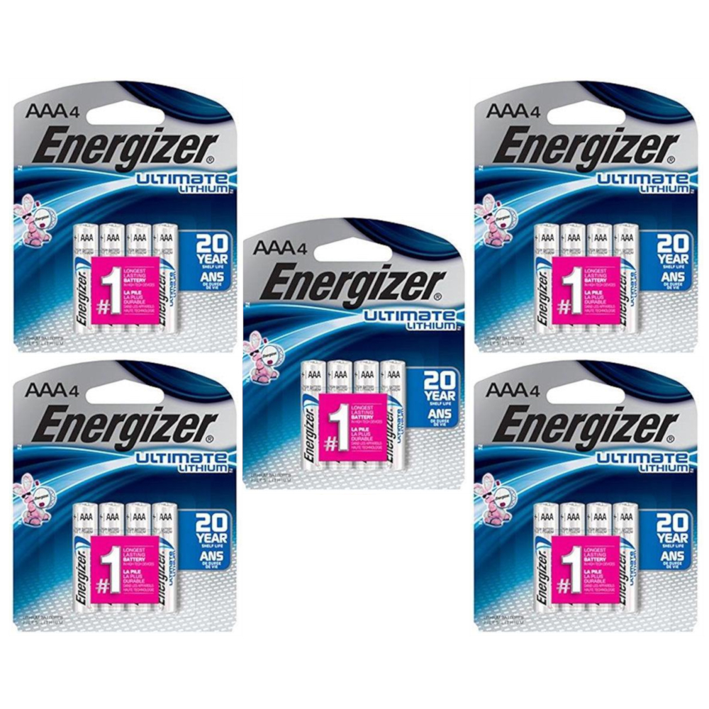 5 Pack Energizer L92Bp 4 Ultimate Lithium AAA Batteries 4 Count Each eBay