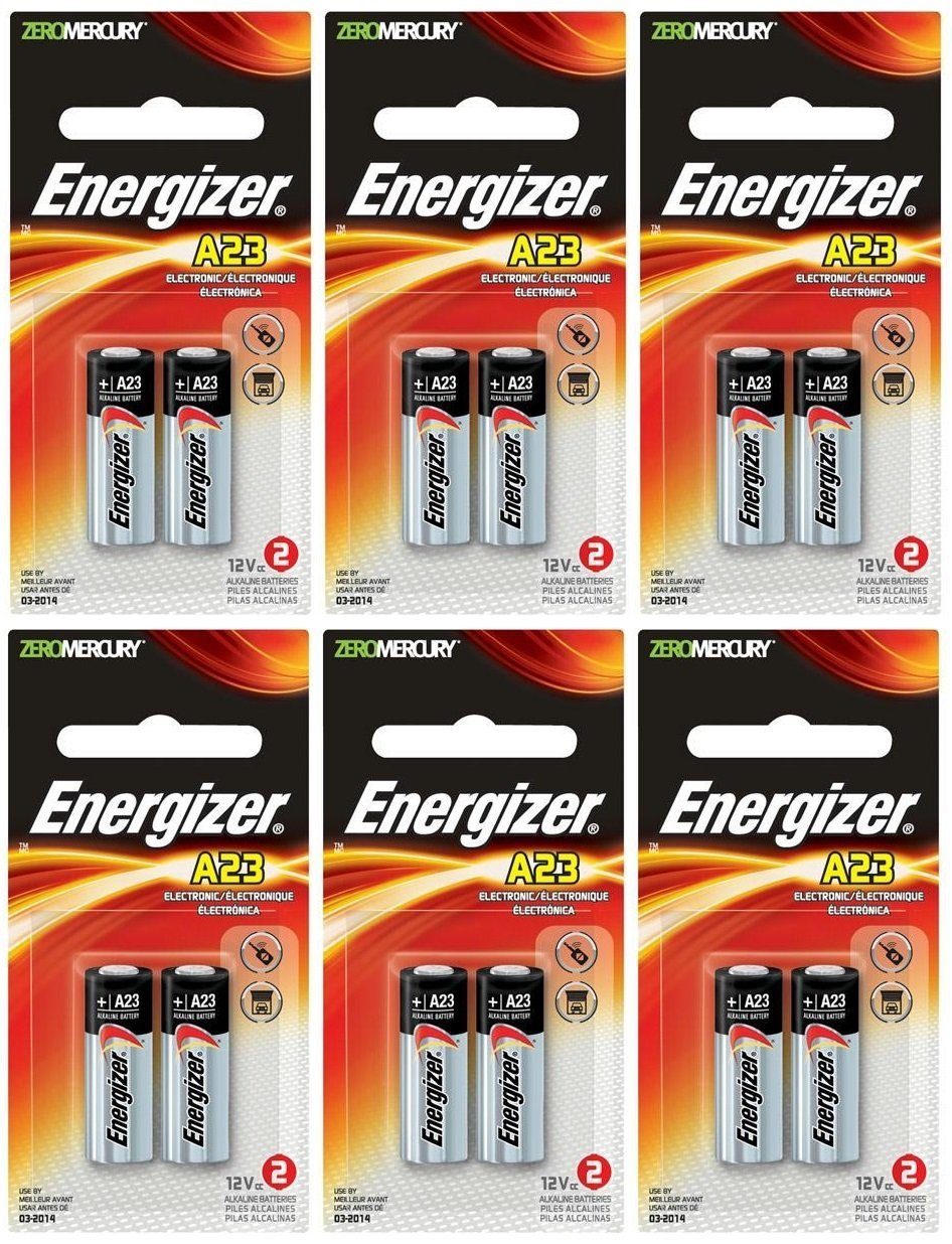 Energizer A23 12V Batteries 6 Packs Of 2 Batteries A23BPZ2 39800110091 eBay