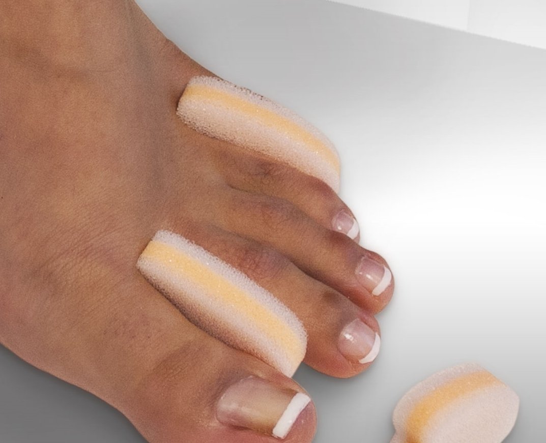 PediFix 3Layer Toe Separators, Relieve Toe Pain 2 SM, 2 MED, 2 LG, 6
